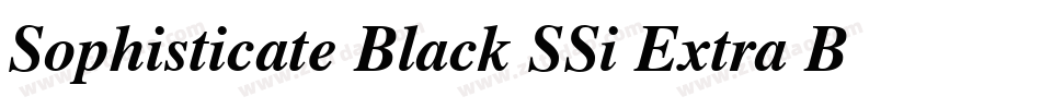 Sophisticate Black SSi Extra Bold Italic字体转换